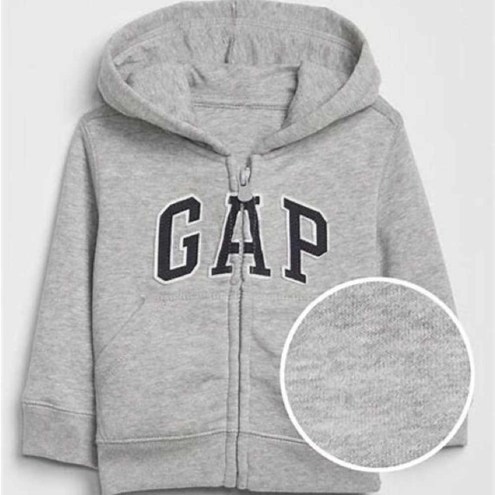 Baby Gap  Grey Front Zip Baby Jacket 6-12 months